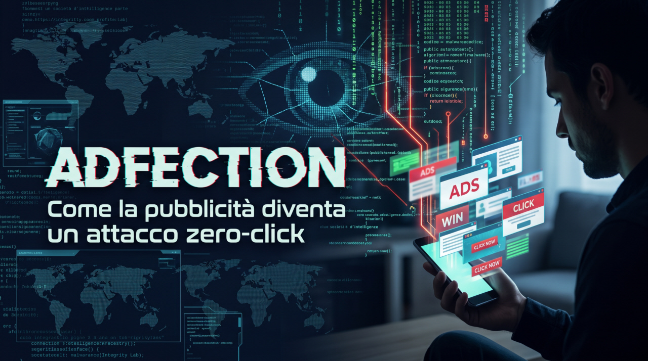 Schema Citizen Lab che mostra Discover-Tech come ponte tra fornitori di spyware mercenario e piattaforme pubblicitarie